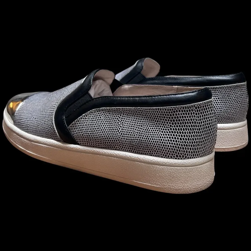 SOL SANA Daze SS Women's Size 40/US 9 Slate Pebble Metallic Loafers Shoes